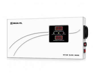 Стабилизатор напряжения REAL-EL STAB SLIM-1000 White (EL122400007)