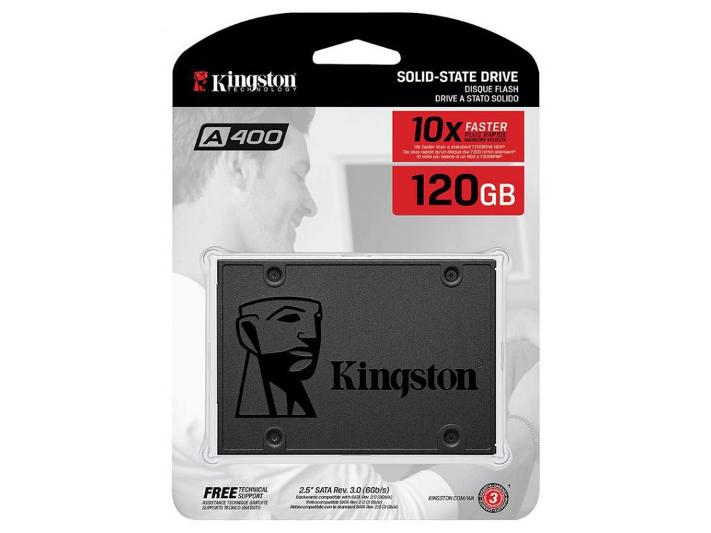 SSD накопитель 120Gb Kingston A400 (SA400S37/120G) купить по низкой ...