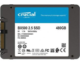 SSD накопитель 480GB Crucial BX500 (CT480BX500SSD1)