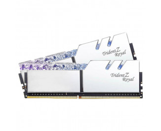 Оперативная память DDR4 16 Gb (3000 MHz) (Kit 8 Gb x 2) G.SKILL Trident Z RGB Royal Silver (F4-3000C16D-16GTRS)