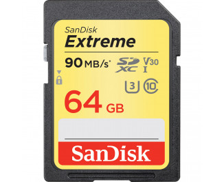 Карта памяти SD 64Gb SanDisk Extreme (SDSDXV6-064G-GNCIN)