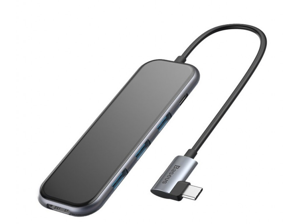 Адаптер USB Type-C > Hub  Baseus Multi-functional 5-in-1 (USB, HDMI, PD) (CAHUB-BZ0G) Gray