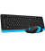 Клавиатура и мышь беспроводная A4Tech FG1010 Black/Blue USB
