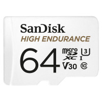 Карта памяти microSD 64Gb SanDisk High Endurance C10 UHS-I U3 V30 (SDSQQNR-064G-GN6IA)