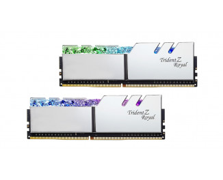 Оперативная память DDR4 32 Gb (3200 MHz) (Kit 16 Gb x 2) G.SKILL Trident Z RGB ROYAL Silver (F4-3200C16D-32GTRS)