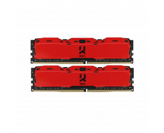 Оперативная память DDR4 16 Gb (3000 MHz) (Kit 8 Gb x 2) GOODRAM Iridium X Red (IR-XR3000D464L16S/16GDC)