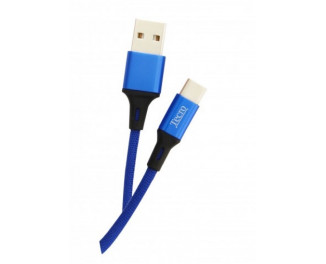 Кабель USB Type-C > USB  Tecro 1.0m (TC-0100BE) Blue