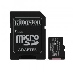Карта памяти microSD 128Gb Kingston Canvas Select Plus UHS-I Class 10 + SD-адаптер (SDCS2/128GB)