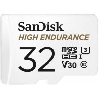 Карта памяти microSD 32Gb SanDisk High Endurance Class 10 UHS-I U3 V30 + SD adapter (SDSQQNR-032G-GN6IA)