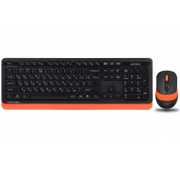 Клавиатура и мышь беспроводная A4Tech FG1010 Black/Orange USB