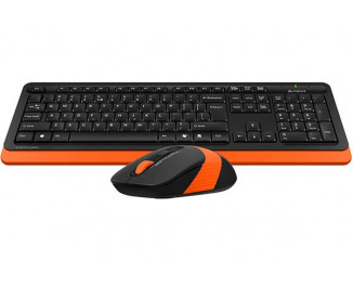 Клавиатура и мышь беспроводная A4Tech FG1010 Black/Orange USB