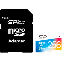 Карта памяти microSD 256Gb Silicon Power Elite Class 10 UHS-I U1 + SD adapter (SP256GBSTXBU1V21SP)