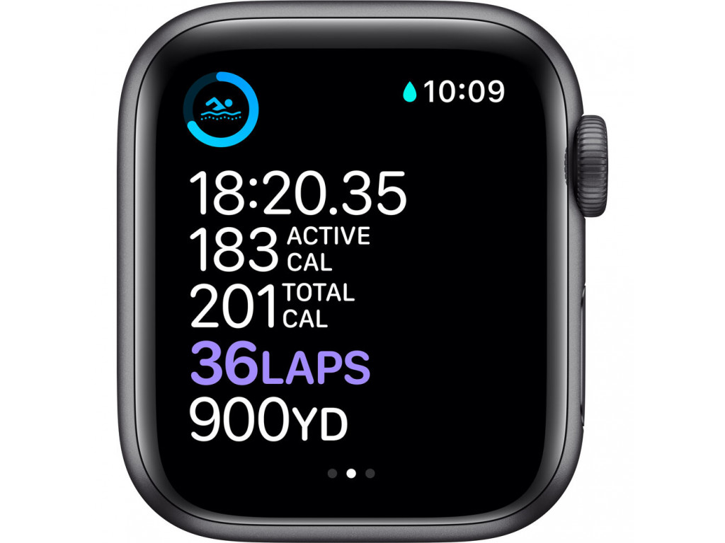 СмаÑÑ-ÑаÑÑ Apple Watch Series 6 GPS 44mm Space Gray Aluminum Case with Black Sport Band (M00H3