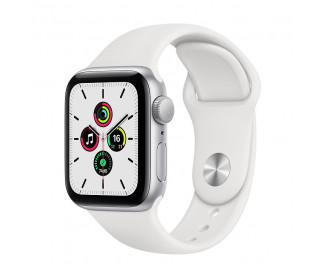 Смарт-часы Apple Watch SE GPS 44mm Silver Aluminum Case with White Sport Band (MYDQ2)