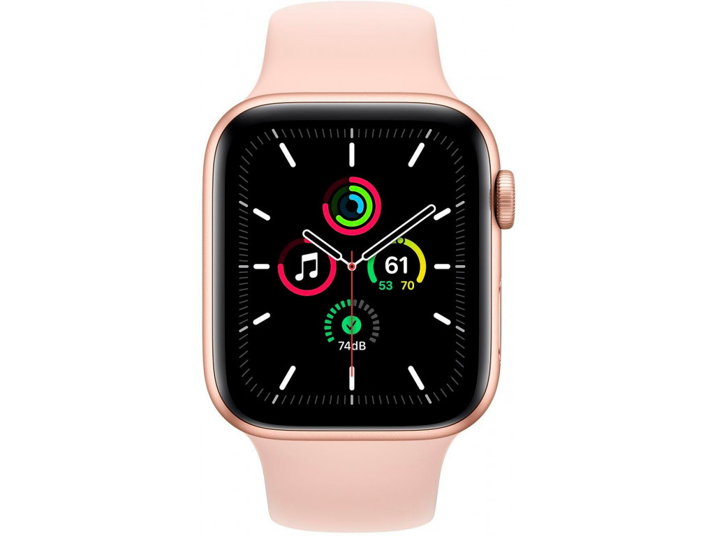 СмаÑÑ-ÑаÑÑ Apple Watch SE GPS 44mm Gold Aluminum Case with Pink Sand Sport Band (MYDR2) кÑпиÑÑ