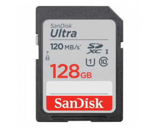 Карта памяти SD 128Gb SanDisk Ultra C10 UHS-I (SDSDUN4-128G-GN6IN)