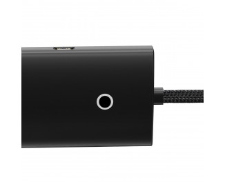 Адаптер USB Type-C > Hub  Baseus Lite Series 4-in-1 1.0m (Type-C to USB 3.0*4) (WKQX030401) Black