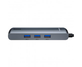 Адаптер USB Type-C > Hub  Mechanical Eye 6-in-1 (USB3.0, HDMI, RJ45) (CAHUB-J0G) Gray