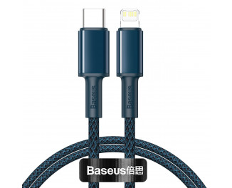 Кабель Lightning > USB Type-C  Baseus High Density Braided PD 20W 1.0m (CATLGD-03) Blue