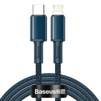 Кабель Lightning > USB Type-C  Baseus High Density Braided PD 20W 2.0m (CATLGD-A03) Blue