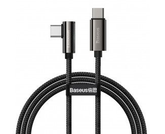 Кабель USB Type-C > USB Type-C  Baseus Legend Series Elbow Fast Charging Data Cable 5A 100W 1.0m (CATCS-01) Black