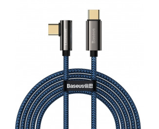 Кабель USB Type-C > USB Type-C  Baseus Legend Series Elbow Fast Charging Data Cable 5A 100W 2.0m (CACS000703) Blue