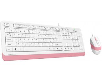 Клавиатура и мышь A4Tech F1010 White/Pink USB
