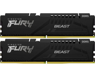 Оперативная память DDR5 32 Gb (5200 MHz) (Kit 16 Gb x 2) Kingston Fury Beast Black (KF552C40BBK2-32)