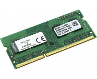 Память для ноутбука SO-DIMM DDR3 4 Gb (1600 MHz) Kingston ValueRAM (KVR16S11S8/4WP)