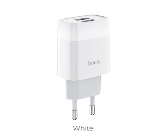 Сетевое зарядное устройство hoco C73A Glorious White
