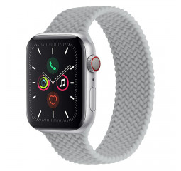 Силиконовый плетёный монобраслет для Apple Watch 38/40mm Braided Solo Loop Gray (L/170-180mm)