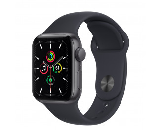 Смарт-часы Apple Watch SE GPS 40mm Space Gray Aluminum Case with Midnight Sport Band (MKQ13)