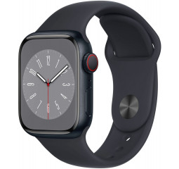 Смарт-часы Apple Watch Series 8 GPS 45mm Midnight Aluminum Case with Midnight Sport Band - M/L (MNUL3)