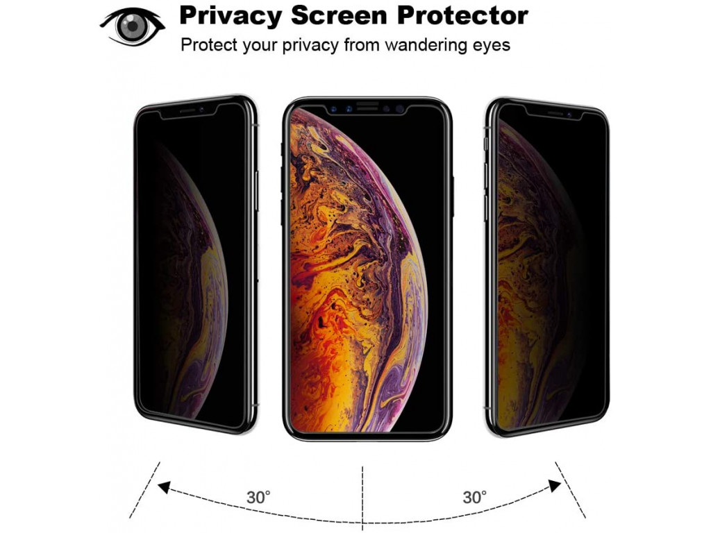 Защитное стекло для Apple iPhone 12 / 12 Pro DOBERMAN Privat AntiSpy Glass