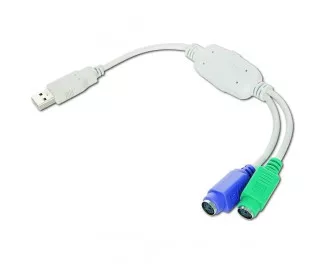 Переходник USB > 2 x PS/2  Gembird 0.3m (UAPS12) White