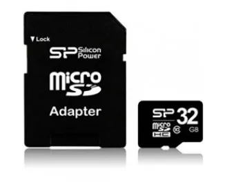 Карта пам'яті microSD 32Gb Silicon Power Class 10 + адаптер (SP032GBSTH010V10-SP)