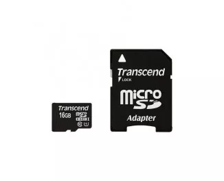 Карта памяти microSD 16Gb Transcend (TS16GUSDU1)