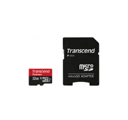 Карта памяти microSD 32Gb Transcend UHS-I (Premium) (TS32GUSDU3M) + SD адаптер