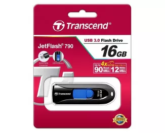Флешка USB 3.0 16Gb Transcend JetFlash 790K Black (TS16GJF790K)