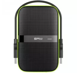 Зовнішній жорсткий диск 1 TB Silicon Power Armor A60 Black/Green (SP010TBPHDA60S3K)