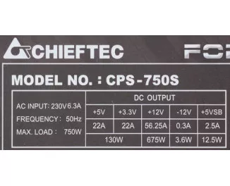Блок питания 750W Chieftec CPS-750S