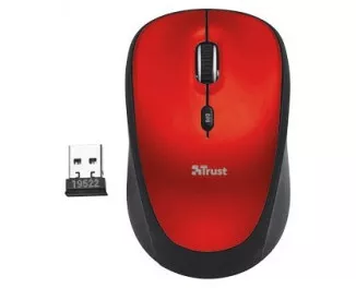 Мышь беспроводная Trust Yvi Wireless Mouse - red (19522)