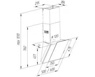 Вытяжка Pyramida NR-MV 60 M WH