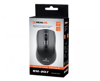 Мышь REAL-EL RM-207 Black USB
