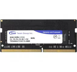 Пам'ять для ноутбука SO-DIMM DDR4 8Gb (2133MHz) Team Elite (TED48G2133C15-S01)