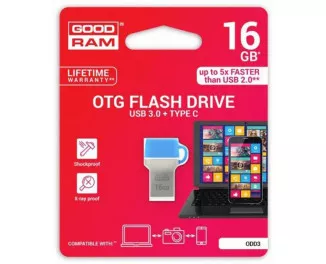 Флешка USB Type-C 16Gb GOODRAM ODD3 Dual Drive Blue (ODD3-0160B0R11)