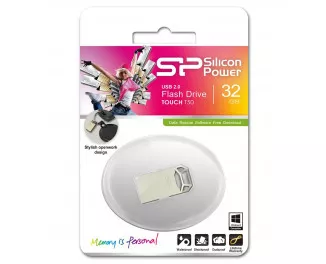 Флешка USB 2.0 32Gb Silicon Power Touch T50 Silver (SP032GBUF2T50V1C)