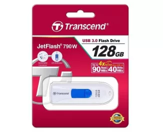 Флешка USB 3.0 128Gb Transcend JetFlash 790 White (TS128GJF790W)