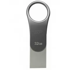 Флешка USB Type-C 32Gb Silicon Power Mobile C80 Silver (SP032GBUC3C80V1S)