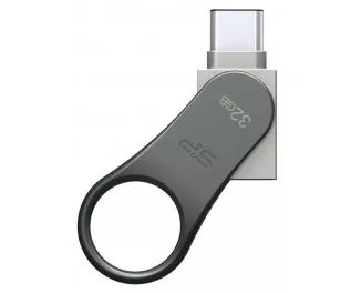 Флешка USB Type-C 32Gb Silicon Power Mobile C80 Silver (SP032GBUC3C80V1S)